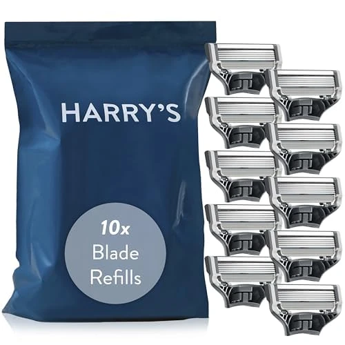 Harry's Razor Blades Refill, (10) Razor Head Refills with Precision Trimmer, 5 Anti-Friction Shaving Blades, Compatible with Harry's Razors for Men