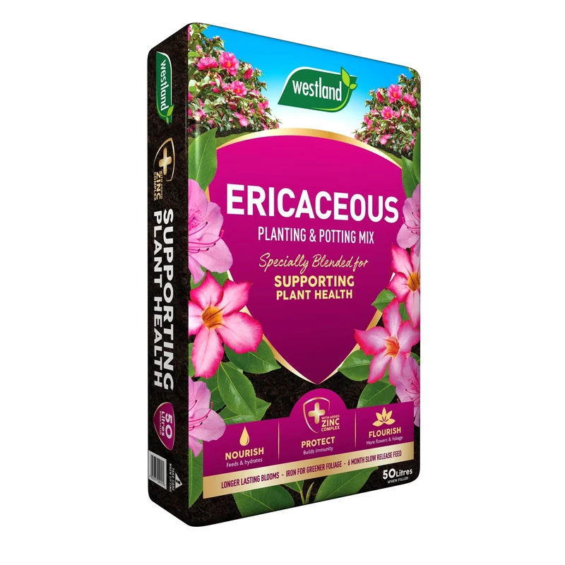 50L Ericaceous Planting & Potting Mix Compost – Promotes Rooting & Healthy Growth for Acid-Loving Plants