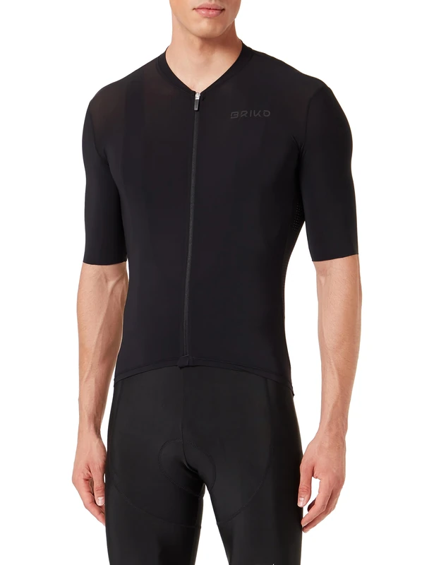 Briko Men Racing Jersey T-Shirt, Black, 3XL