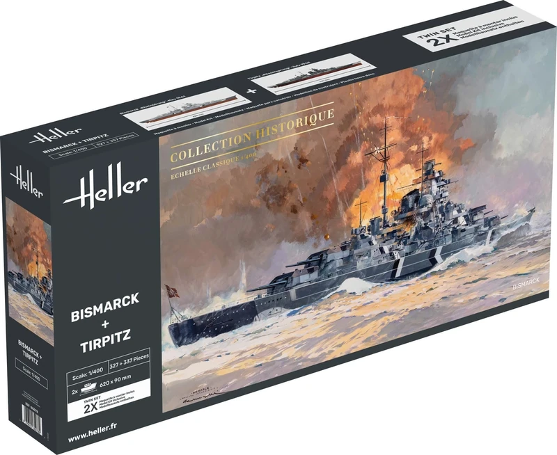 Heller 1:400 - Bismarck & Tirpitz TWINSET