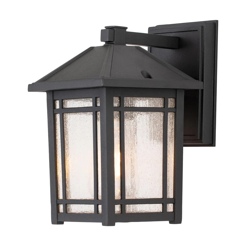 Elstead Quoizel Cedar Outdoor Wall Lantern Black IP44 - Image 1