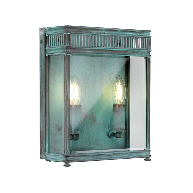 Elstead Holborn Outdoor Wall Lantern Verdigris, IP44