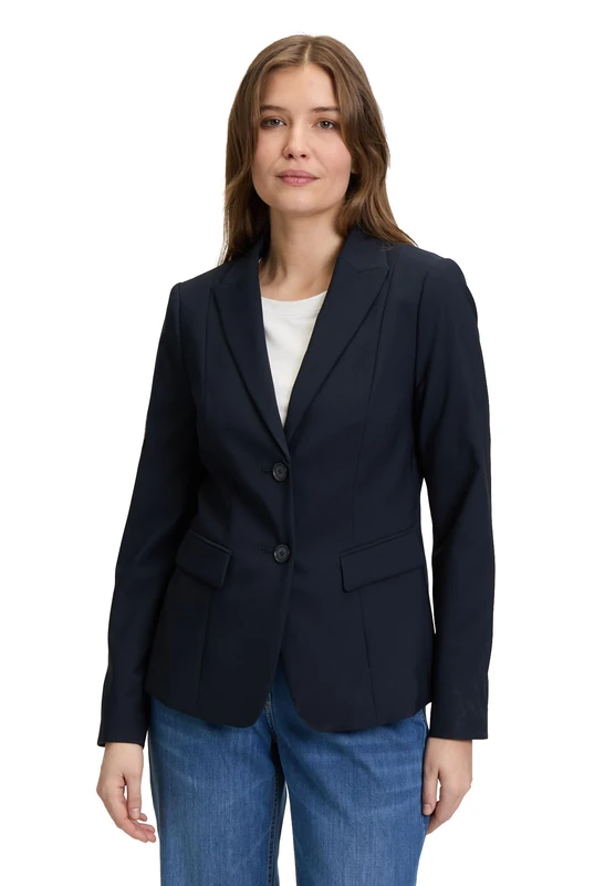 Betty Barclay Women's Long Sleeve Short Blazer, Blue, 20
