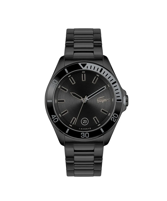 Lacoste Analogue Quartz Watch for Men with Black Stainless Steel Bracelet - 2011264