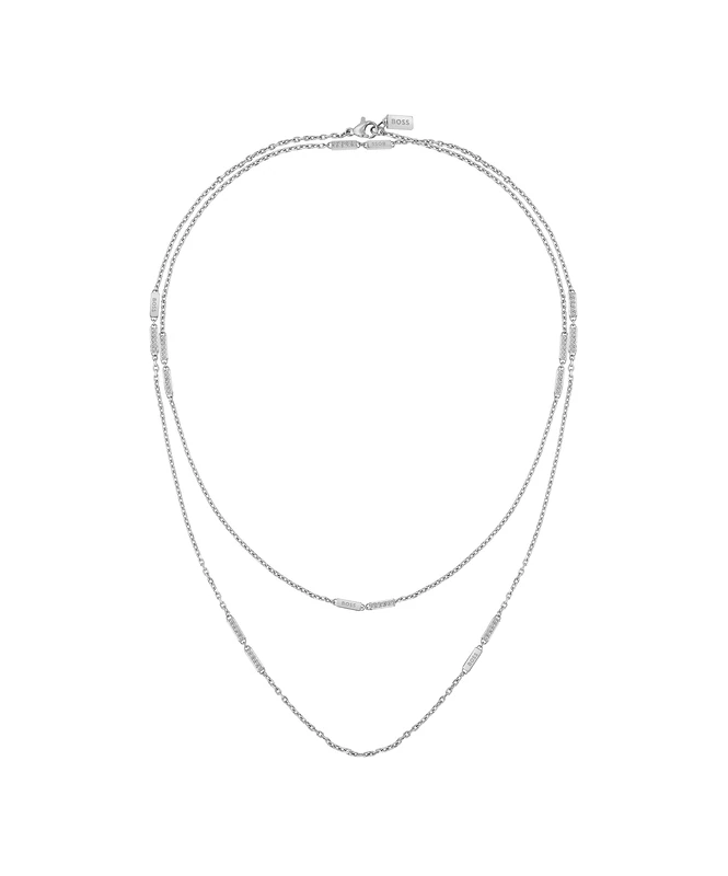 BOSS Jewelry Women's LARIA Collection Necklace in Stainless Steel with Charms Embellished with Crystals - 1580447