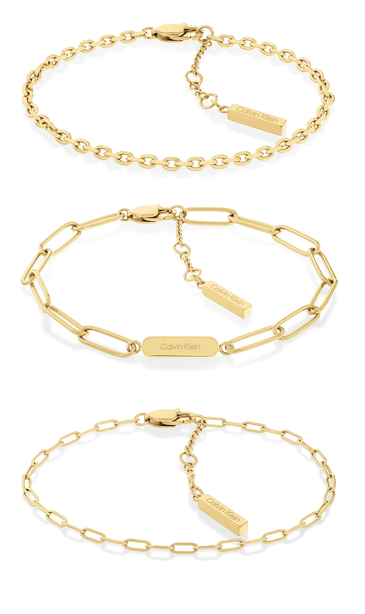 Calvin Klein Women's GIFT SET Collection Set of 3 Bracelets in Yellow Gold - 35000435