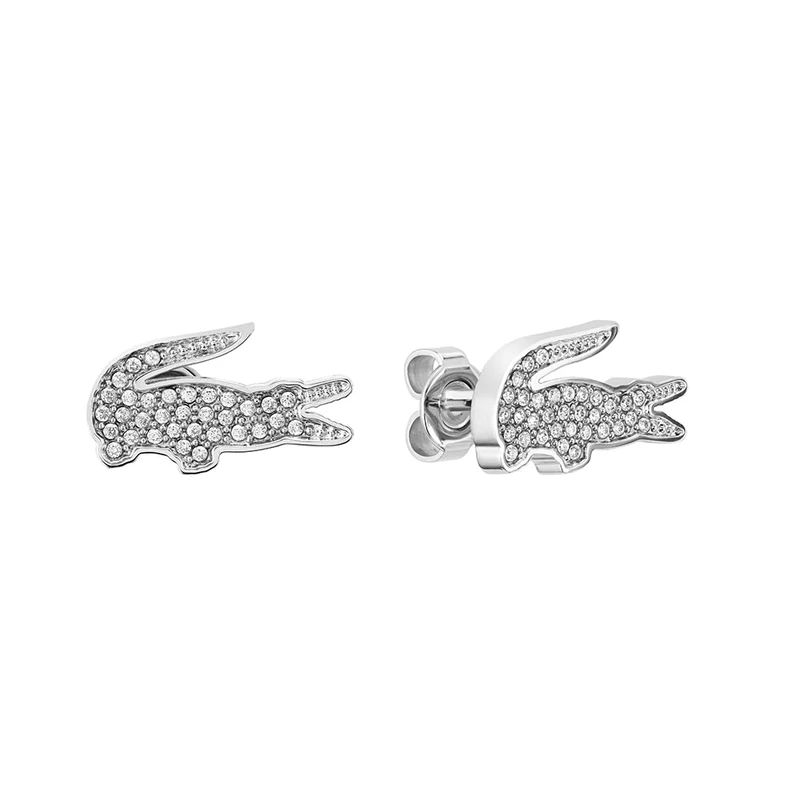 Lacoste Women's CROCODILE Collection Stud Earrings with Crocodile Shape - 2040142