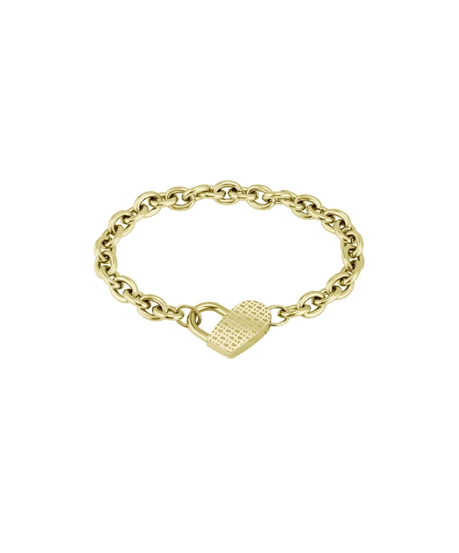 BOSS Jewelry Women's DINYA Collection Chain Bracelet in Yellow Gold with a Heart Charm - 1580419