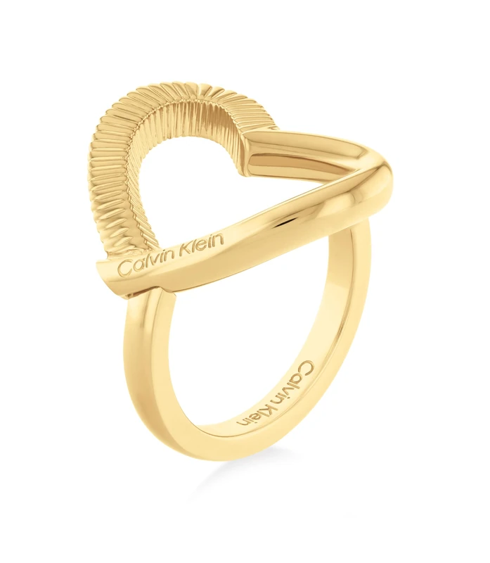 Calvin Klein Women's MINIMALISTIC HEARTS Collection Ring in Yellow Gold - 35000438C