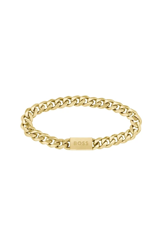 BOSS Jewelry Men's CHAIN FOR HIM Collection Chain Bracelet in Yellow Gold - 1580403M