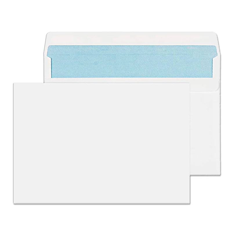 Paper Envelopes White Envelope DIN C5 162 x 229 mm with Silicone Strip for Documents, Shipping or Storage (500 Units, 162 x 229 mm)