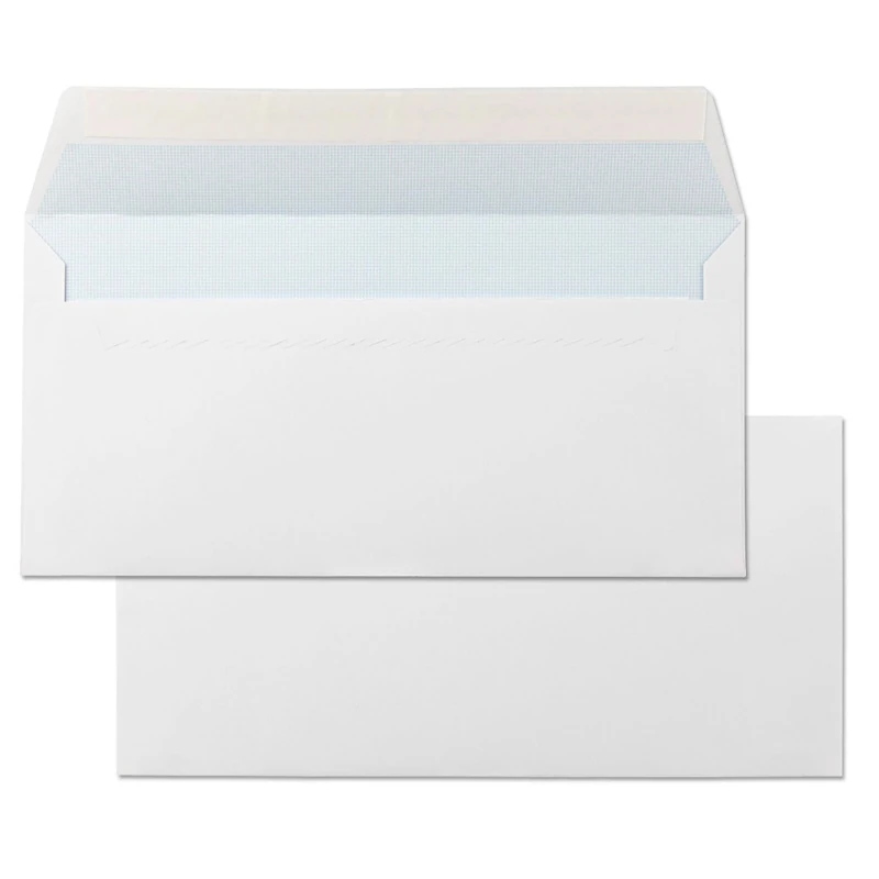 Paper Envelopes, White Paper, Standardized Commercial Envelope 120 x 176 mm, Paper Envelope with Silicone Strip for Invitations, Shipping or Storage · m-office (1000 pcs, 4.724x6. 929 inches)