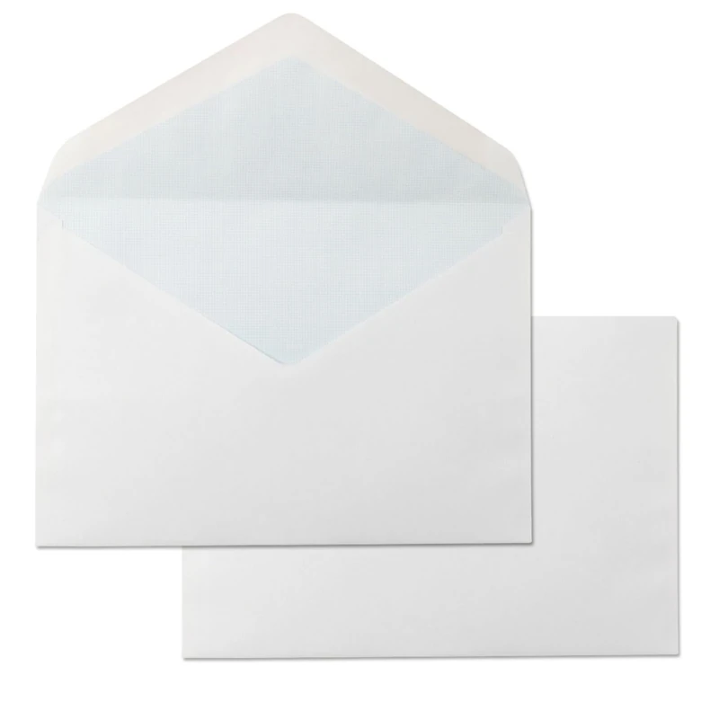 Paper Envelopes, White Paper, Standardized Commercial Envelope 120 x 176 mm, White Paper Envelope with Gummed Closure for Invitations, Shipping or Storage · m-Office (2000 pcs, 4.724x6.) 929 inches)