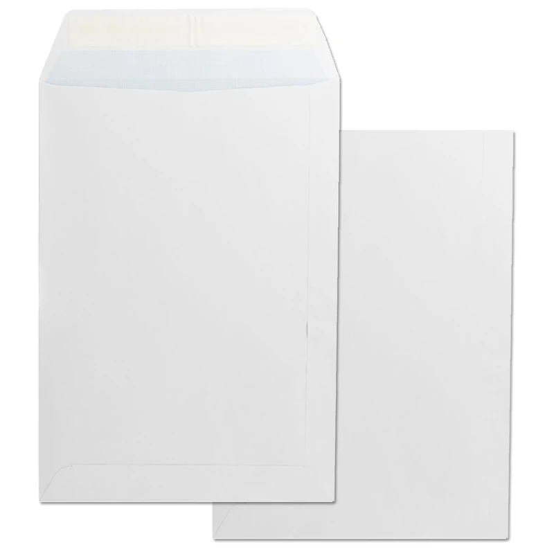 Paper Envelopes, White Paper Bag, Special Folio Envelope 260 x 360 mm, Paper Envelope with Silicone Strip for Documents, Shipping or Storage · m-office (500 pcs, 10.2366) X14.1 73 in
