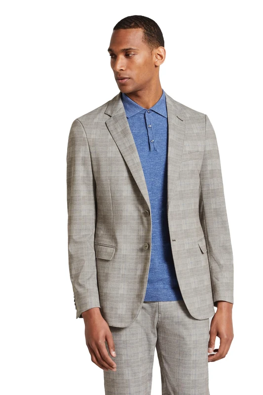 bugatti Men's 597088-59809 Blazer, Beige-50, 44R