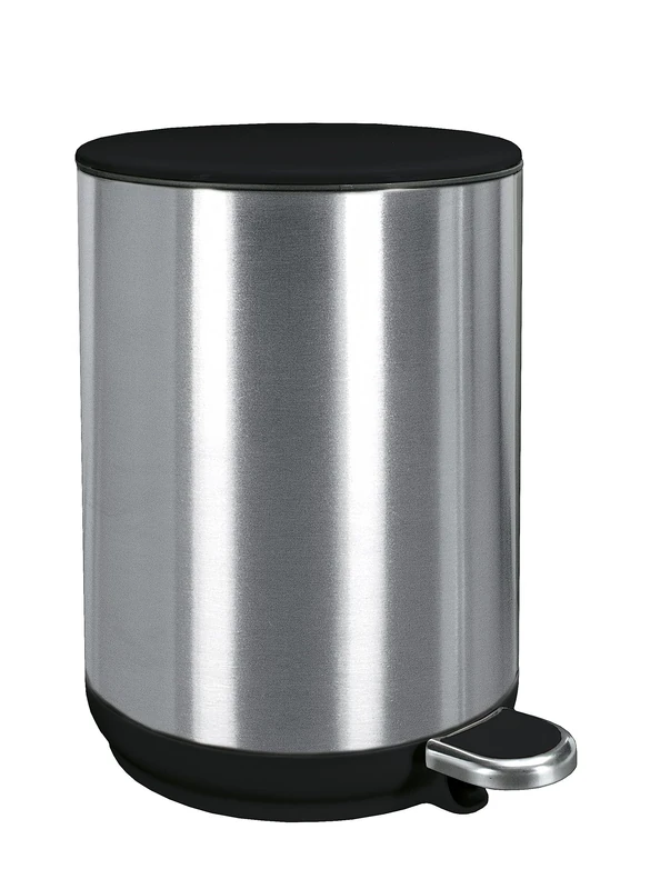 Kleine Wolke Caletto Cosmetic Bin 5 Litres Stainless Steel/ABS Black