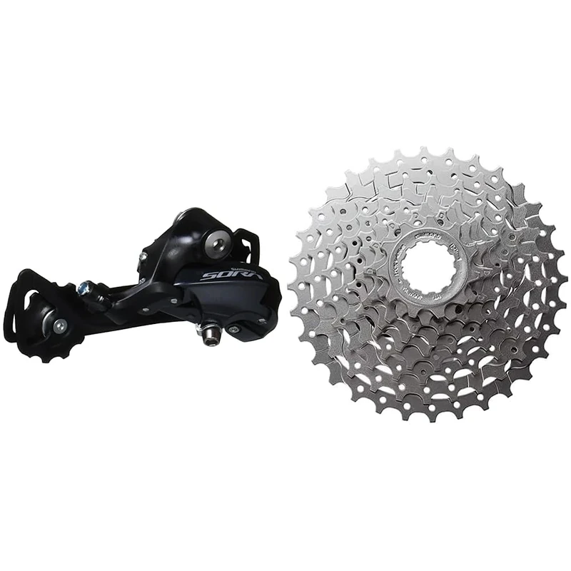 SHIMANO Sora 3500 Road Bike Rear Mech Derailleur 9 Speed & CASSETTE HG400 9 speed 11-32