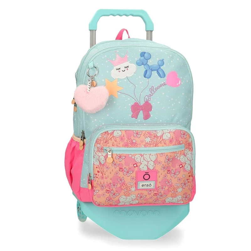 Enso Balloons Double Compartment Backpack with Trolley Multicoloured 32 x 44 x 17 cm Polyester 19.71 L, multicoloured, One Size, Double Compartment Backpack with Cart