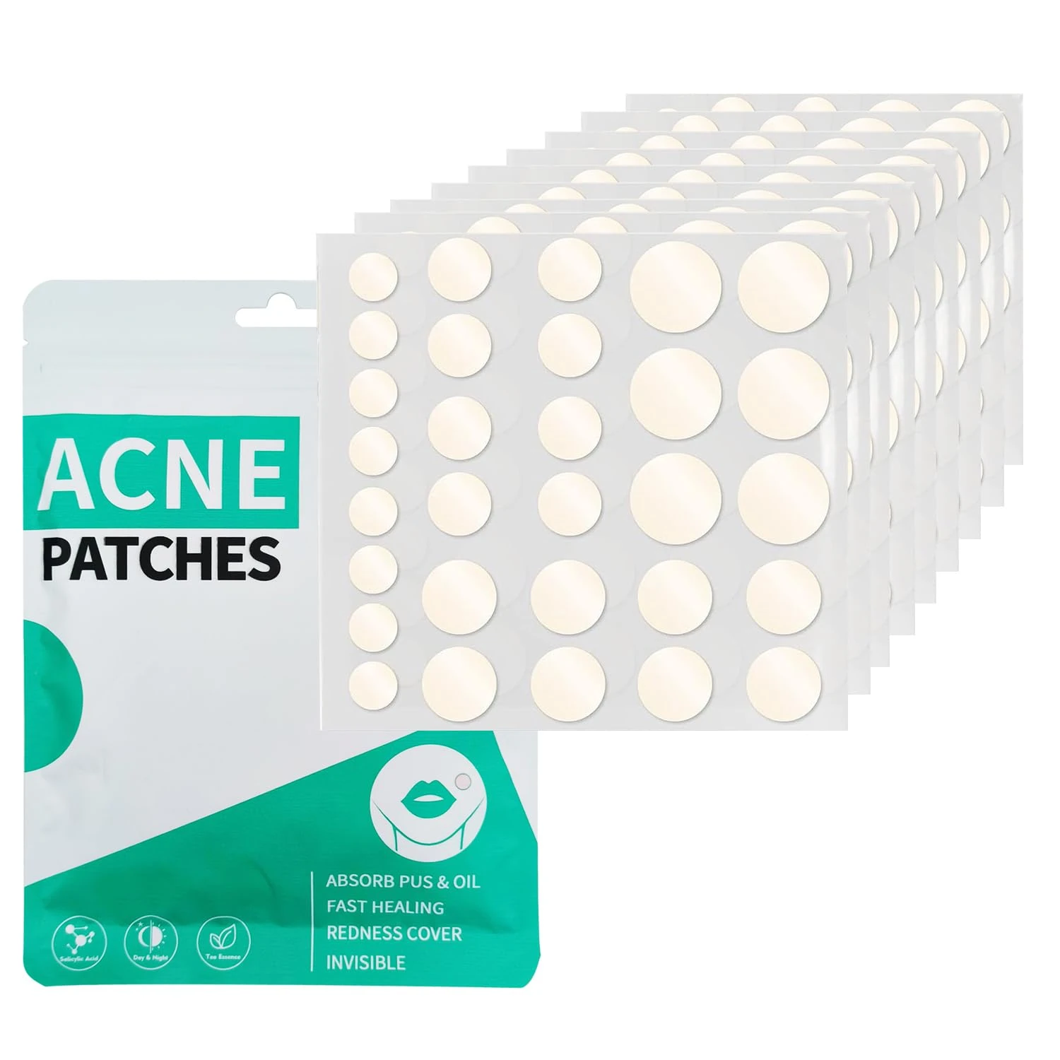 300PCS Pimple Patches Acne Patch Spot Patches Blemish Stickers Hydrocolloid Invisible Patches Spot Dots Acne Effectively Face Skin Care