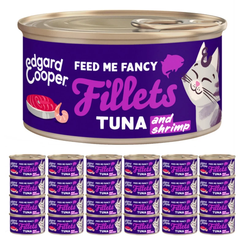 Edgard & Cooper Tuna and Shrimp Wet Cat Food - 70g x 24
