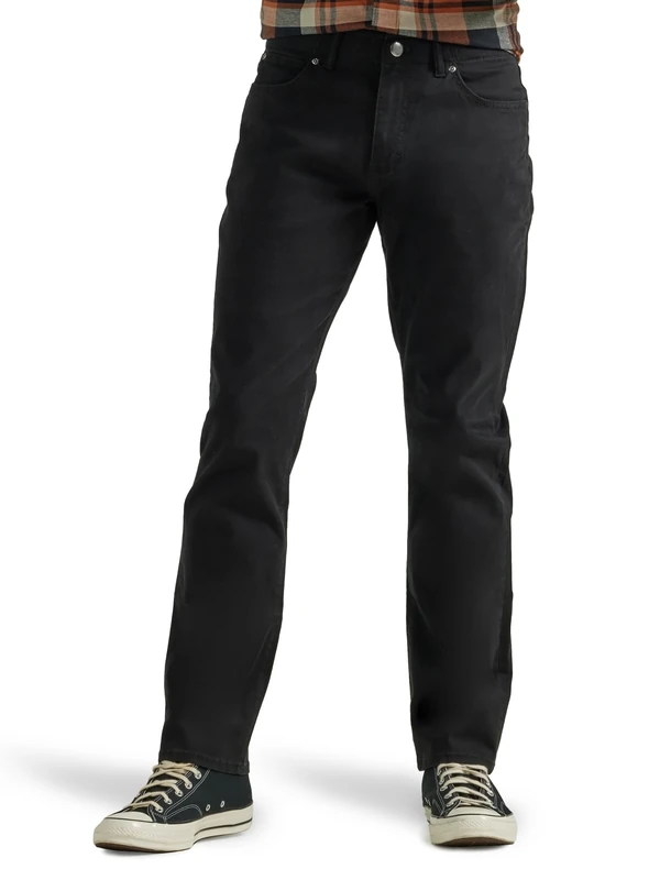 Lee Men's Extreme Motion Athletic Taper Jean, Black, 33W / 30L