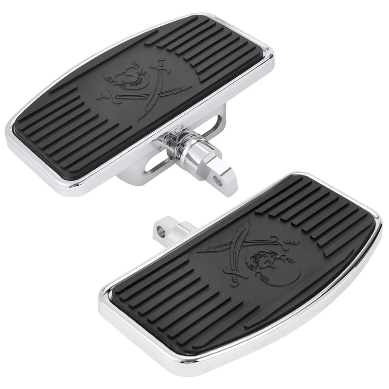 Bravema Adjustable Motorcycle Foot Pegs Pedals，Rear Passenger Floorboards Pedals Fit for Harley Sportster 883 1200 Dyna Fat Bob (Rear Floorboard)