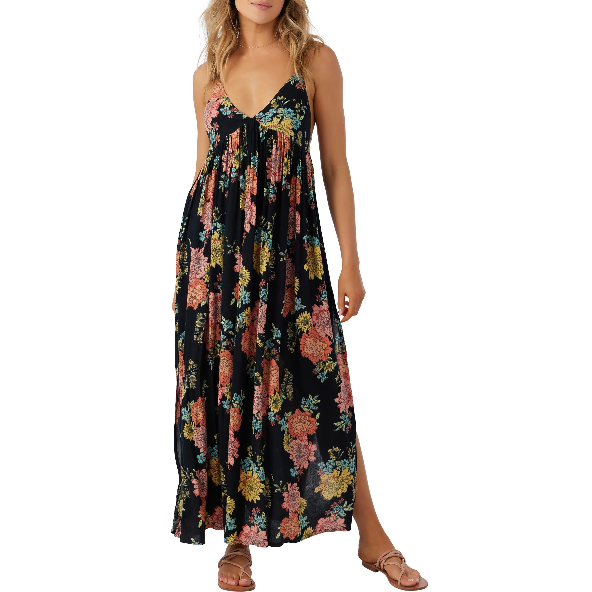 O'NEILL Women's Standard Saltwater Essentials Mel Printed Maxi, Black