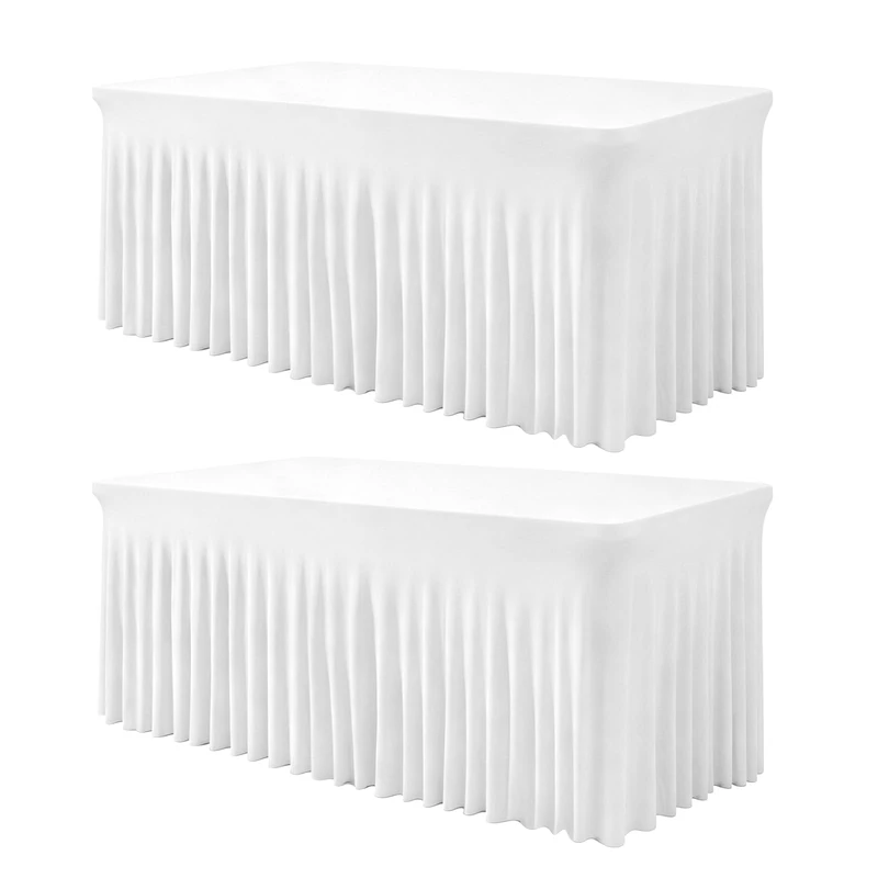 BDDC One-Piece Spandex Table Cover Skirt for 8FT Rectangle Tables