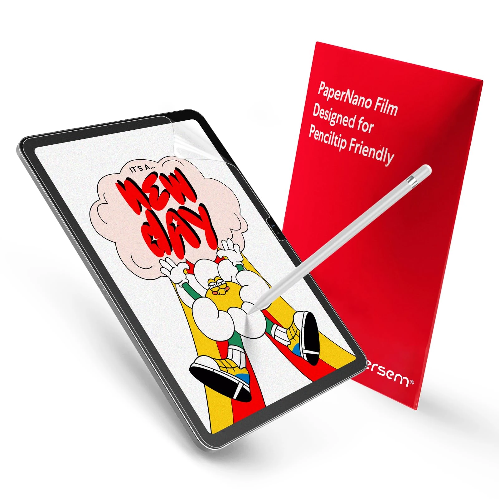 BERSEM 2-Pack Paper Screen Protector for iPad 10th/11th Generation A16 (2022/2025, 10.9/11 Inch) & iPad Air 11 M3 2025 / M2 2024, Matte PET Film for Drawing, Anti-Glare, Easy Installation