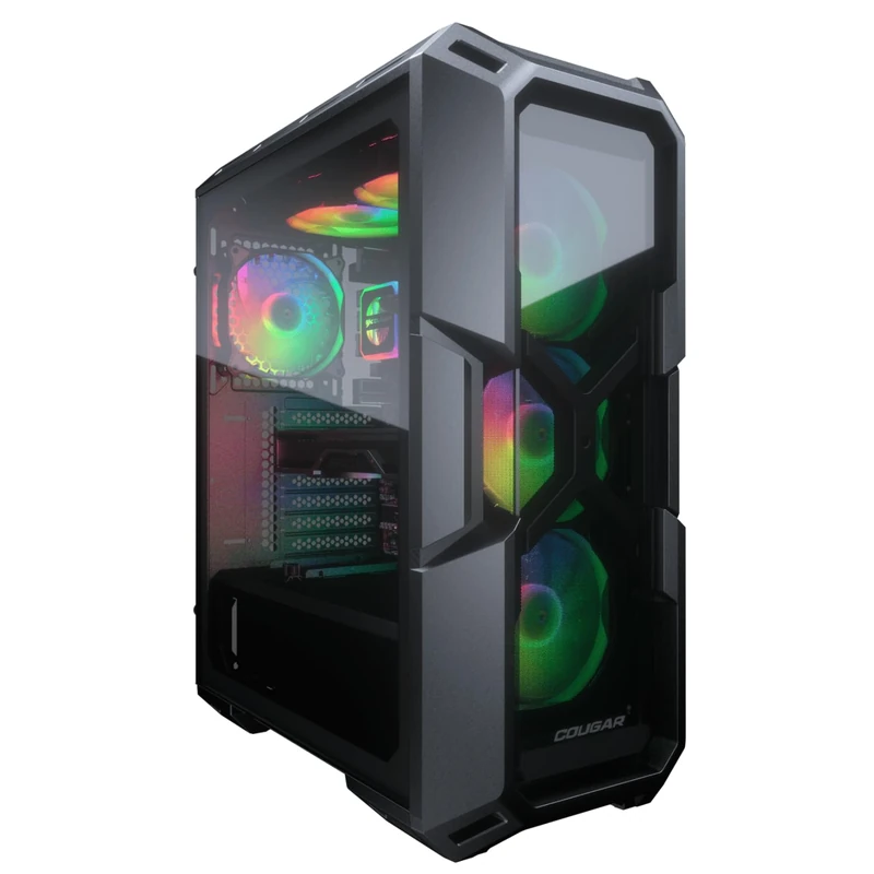 COUGAR GAMING | PC GAMING CASE | MX440G RGB TEMPERED GLASS CASE - 3 RGB fans included - 2 USB 3.0 ports and 1 USB 2.0 port - High cooling performance - Image 1