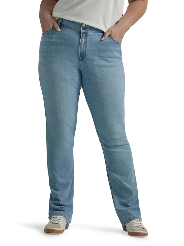 Lee Women's Legendary Mid Rise Bootcut Jean, Skygazing, 10 Short