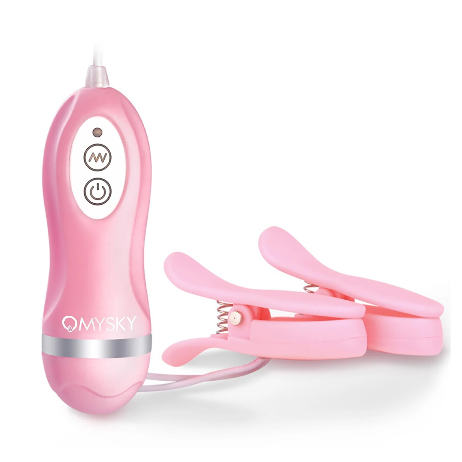Nipple Clamps Sex Toys for Women, Nipple Clip Breast Clamps Electric Nipple Stimulator Nipple Vibrator with 10 Vibration Settings Massager Adult Breast Nipple Couples Women Sex Toys (Pink)
