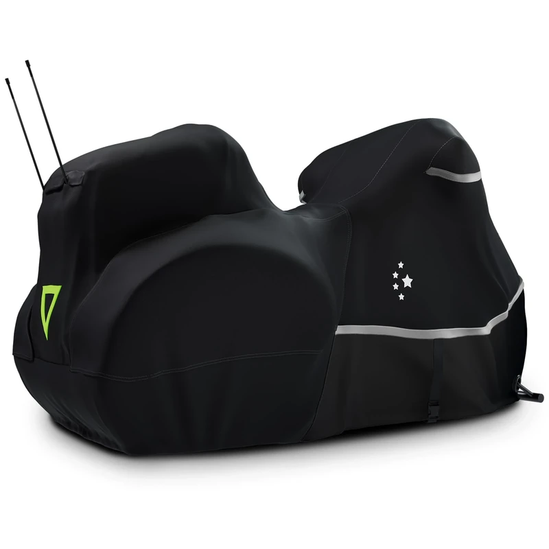 LIBZAKI Motorcycle Cover with Side+Top Box Black