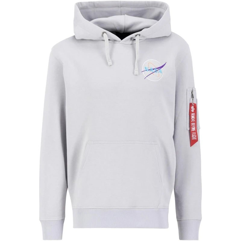 Alpha Industries Men's Dark Side Hoody Hooded Sweatshirt, Pastel Grey, XXL