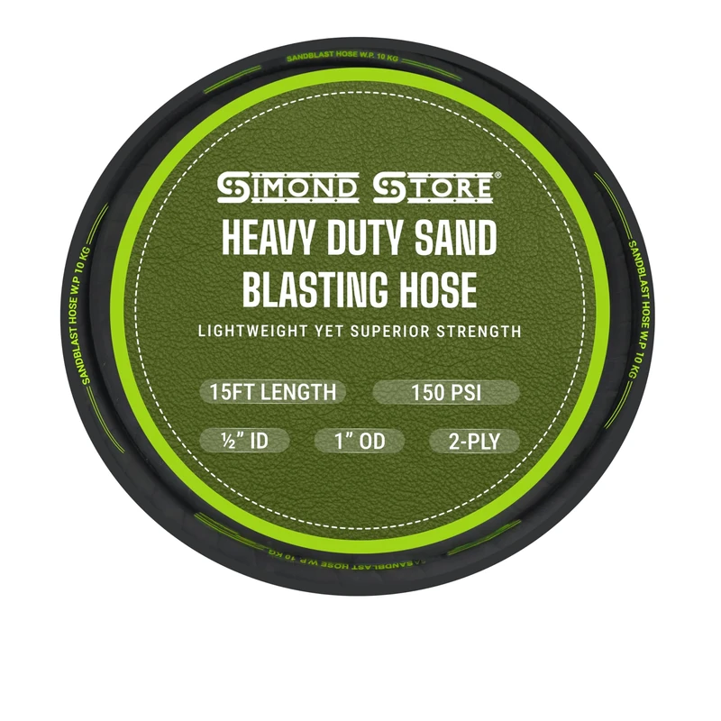 Simond Store - Abrasive Sandblast Hose 1/2" ID, 1" OD Blasthose 15 Feet Long Sandblasting Hose