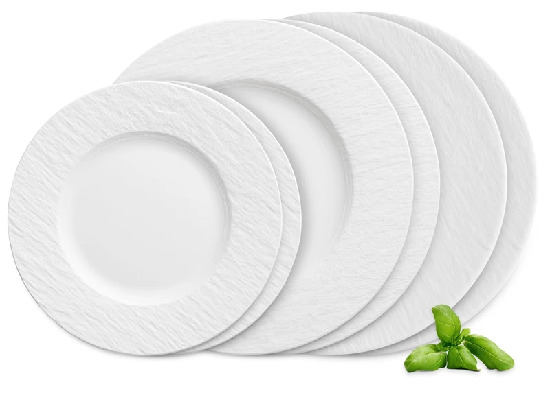Villeroy & Boch - Manufacture Plate Set, 6 pces., Tableware Set for 2 People, Premium Porcelain, White