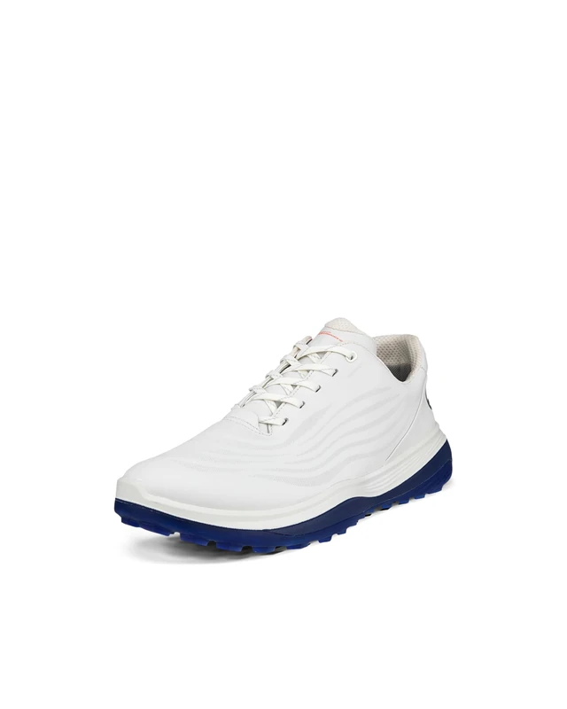 ECCO Men's Lt1 Hybrid, Waterproof Golf Shoe, White Blue, 39.5/40 EU - Image 1