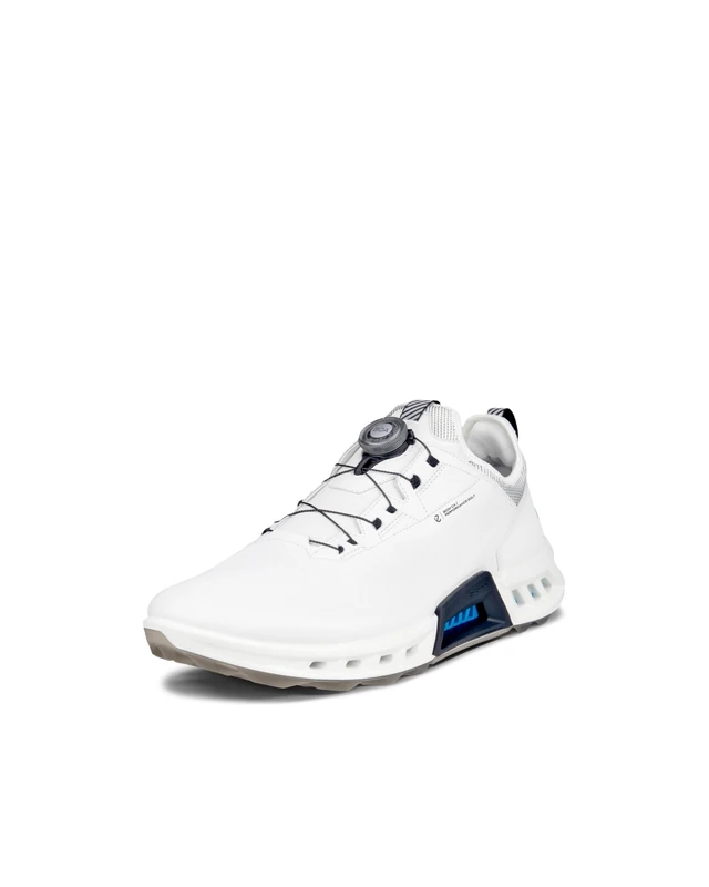 ECCO Men's Biom C4 Boa Gore-tex Waterproof Golf Shoe, White/Black, 7/7. 5 UK