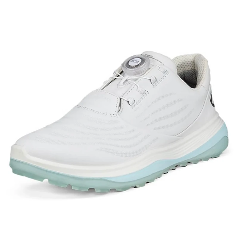 ECCO Women's Lt1 Boa Hybrid Waterproof Golf Shoe, White, 7/7. 5 UK