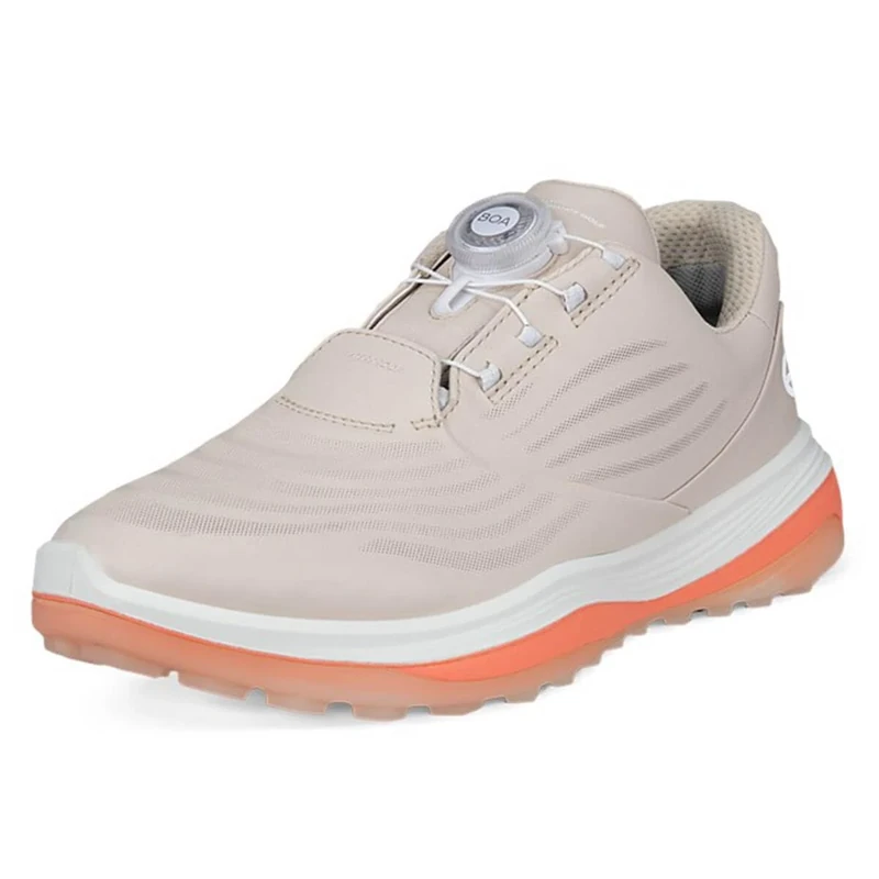 ECCO Women's Lt1 Boa Hybrid Waterproof Golf Shoe, Limestone, 6/6.5 UK