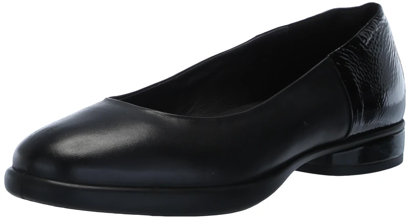 ECCO Women's Sculpted Luxe Ballerina Ballet Flat, Black, 7.5 UK