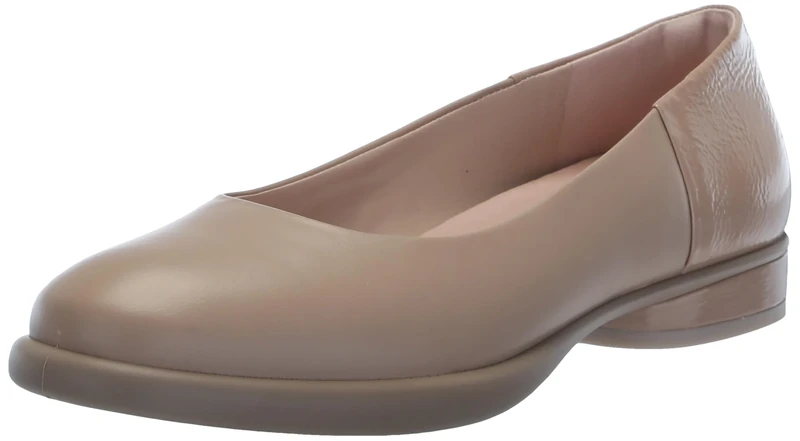ECCO Women's Sculpted Luxe Ballerina Ballet Flat, Nude, 8/8.5 UK