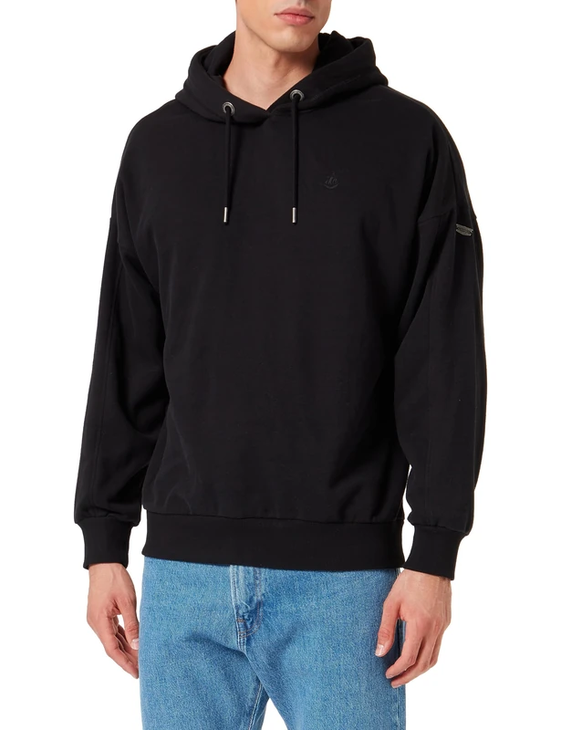 TILDEN Men's Hooded Sweatshirt Sweater, Black, S