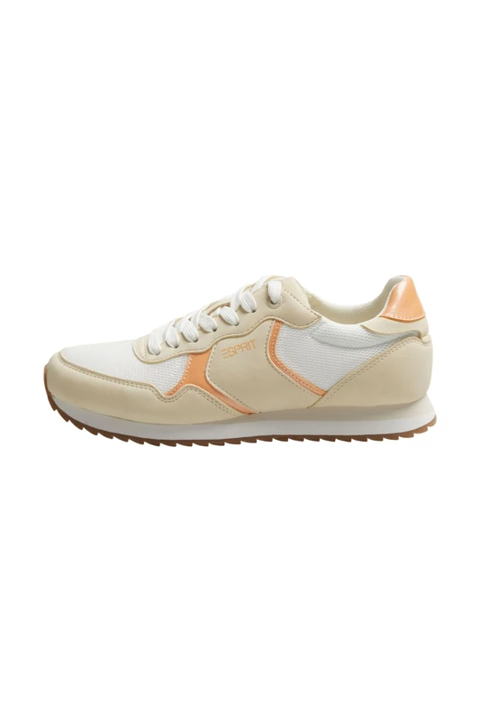 ESPRIT Women's Lace-up Sneaker, 290 Light Beige, 6 UK
