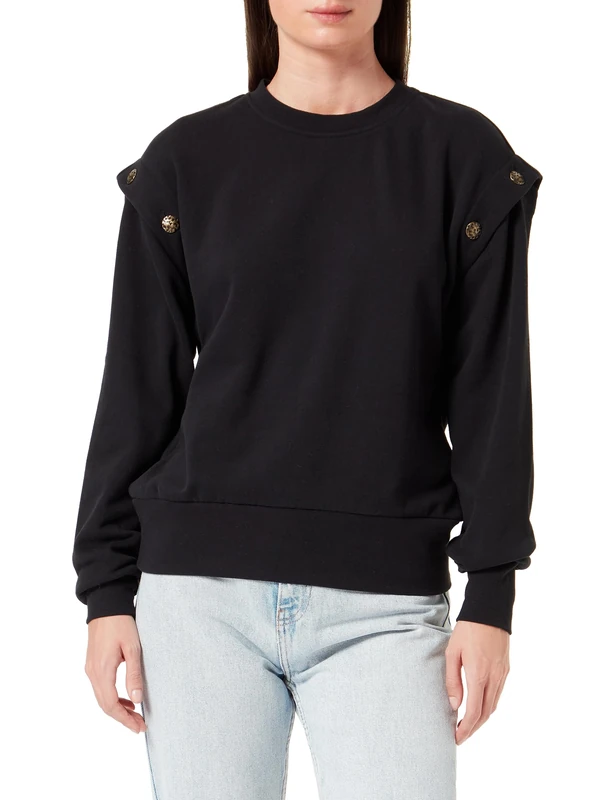 TILDEN Women's Sweatshirt Sweater, Black, S