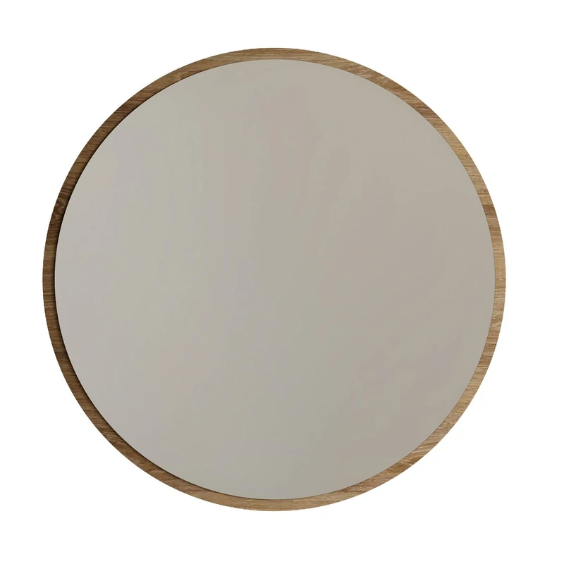 WELL HOME MOBILIARIO & DECORACIÓN Simple Circular Decorative Mirror Wood - Image 1
