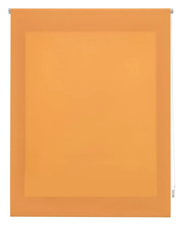 DECORBLIND | Smooth Translucent Roller Blind, Blind Size: 160 x 250 cm Width x Length/Plain Fabric Dimensions: 157 x 245 cm – Translucent Orange Blind Easy Installation to Wall or Ceiling