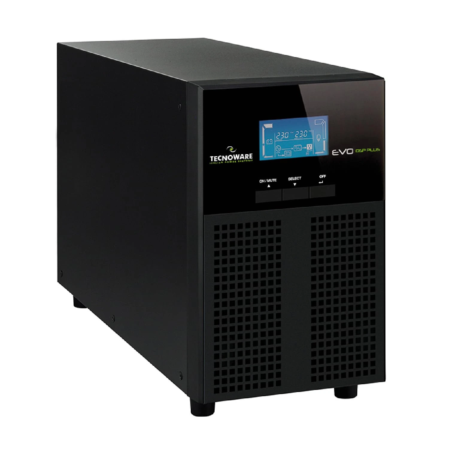 Tecnoware Power Systems - Evo DSP Plus 2400 UPS, DSP on Line VFI Technology, Efficiency 94%, Full Protection, Generator Compatibility, USB/RS232 Connectivity, 2400 VA