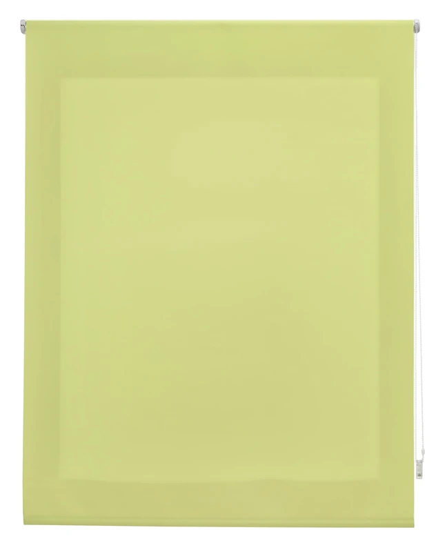 DECORBLIND | Smooth Translucent Roller Blind, Size: 100 x 250 - Plain Fabric: 97 x 245 - Pistachio Colour, Easy Installation to Wall or Ceiling