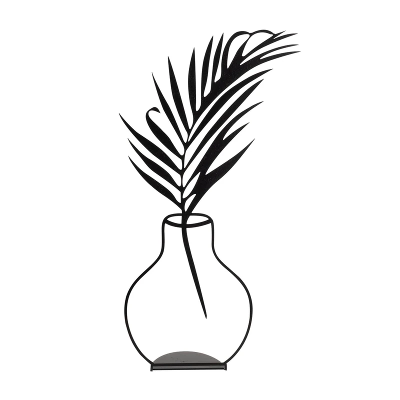Decorative object "vase with feather" - Image 1